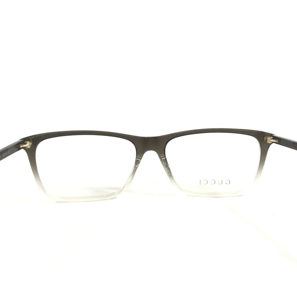 Gucci Eyeglasses Frames GG0553O 008 Dark Gray Fade Rectangle Full Rim 56-16-145